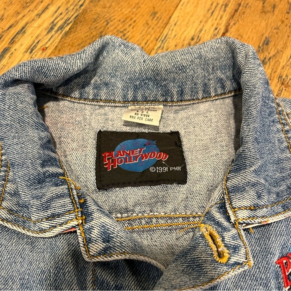 PLANET HOLLYWOOD Vintage Nashville Denim Jacket - Kids Size 10 - Picture 6 of 10